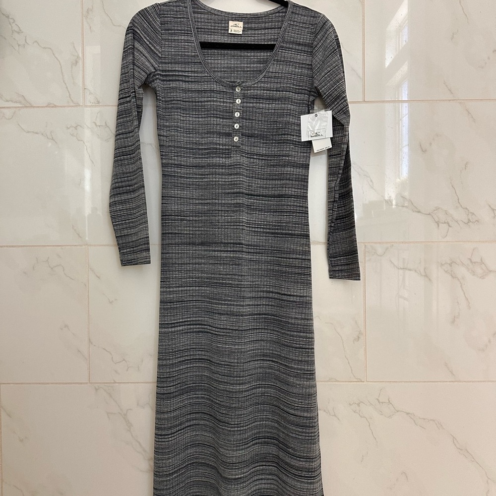 O'Neill Charcoal Long Sleeve Dress